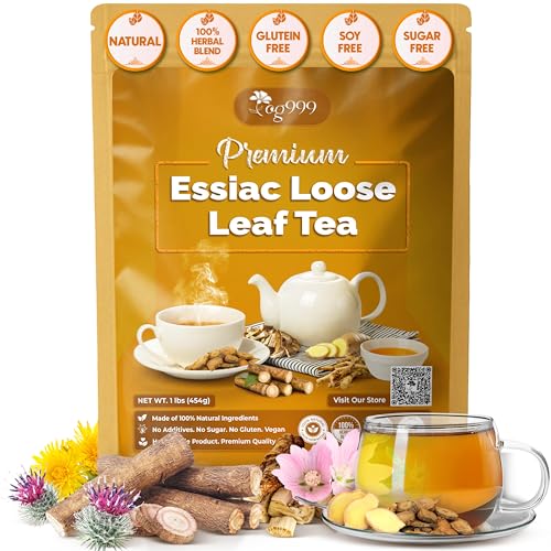 Image of TOG Premium 16 oz Essiac Tea - Rene's and Ojibwe - Original 4-Herb Formula Since 1922, 100% Natural & Pure, Caffeine-Free, No Additives or Preservatives, Non-GMO, Plant-Based & Vegan