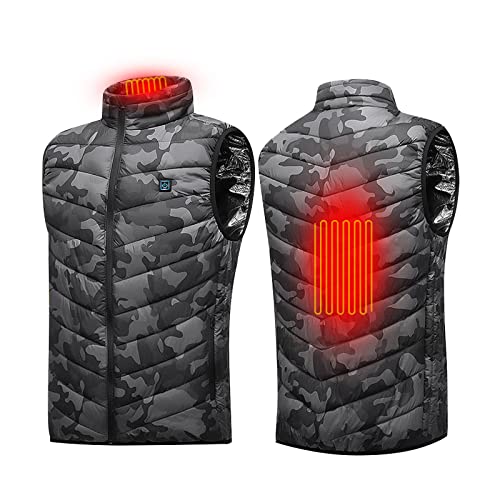 TOGETDREAM Chaleco Calefactable para Hombre y Mujer, Ropa Calefactable USB con 3 temperaturas ajustables, Unisex Chaqueta Calefactable para Exteriores (No Batería incluida)(L) Cover