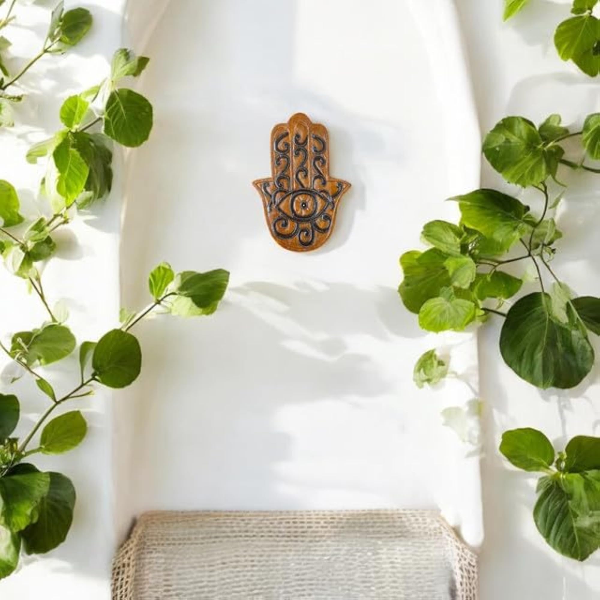 Handcrafted Hamsa Hand Wall Decor, Good Luck Item