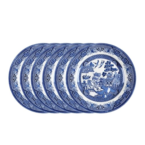 Churchill BLU Willow Mint Salad Plate 20CM, Ceramic, Multi-Colour, 20 x 20 x 1 cm