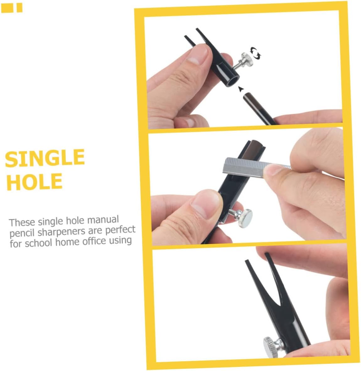 WOONEKY Single Makeup Pencil Sharpener Eyebrow Pencil Sharpener Compact Lightweight Travel-Friendly