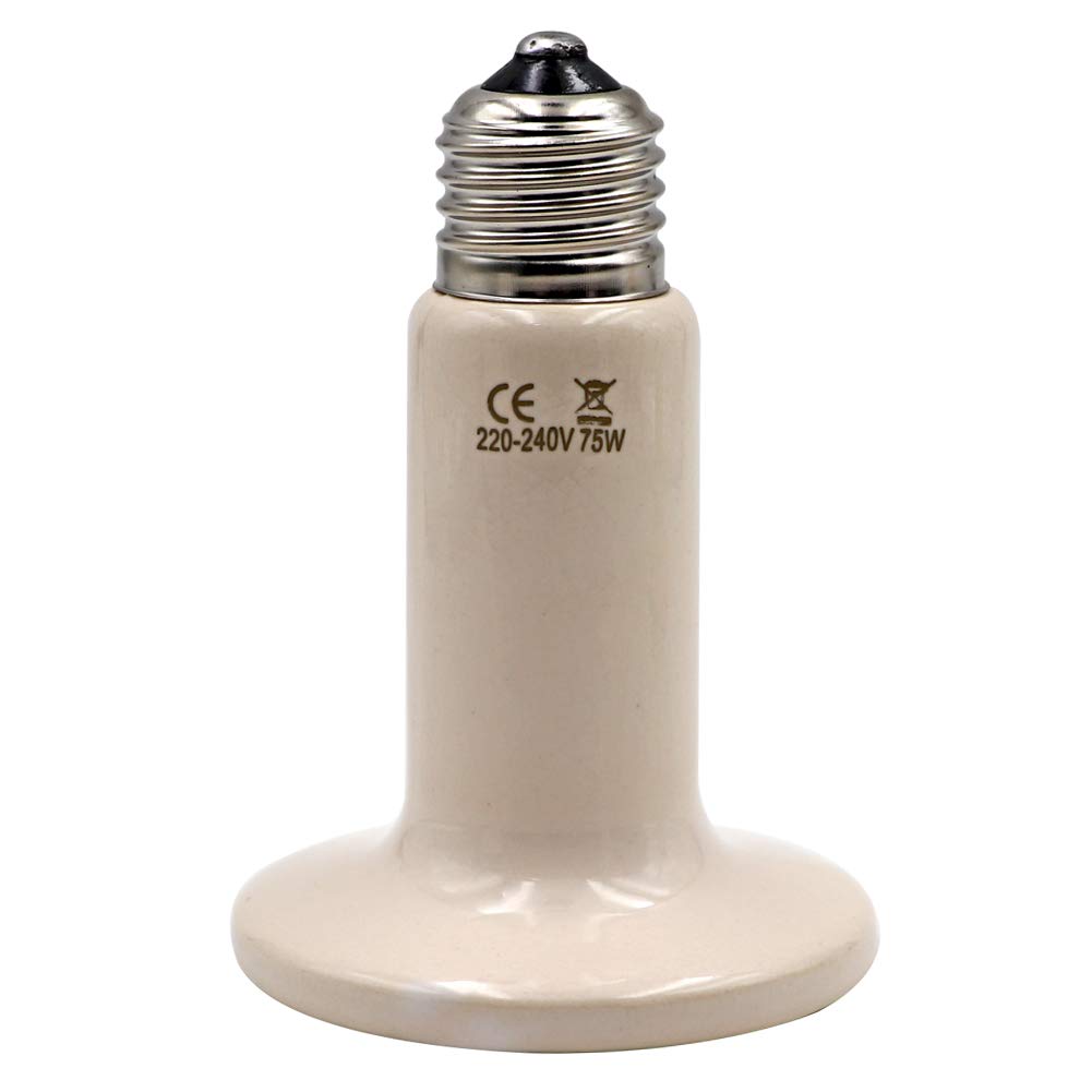 M.Z.A 200W Ceramic Heat Emitter Lamp Terrarium Reptile Heat Bulb Infrared Basking Heating Light Bulb for chicks tortoise Lizards Chicken Amphibian Poultry (200W)