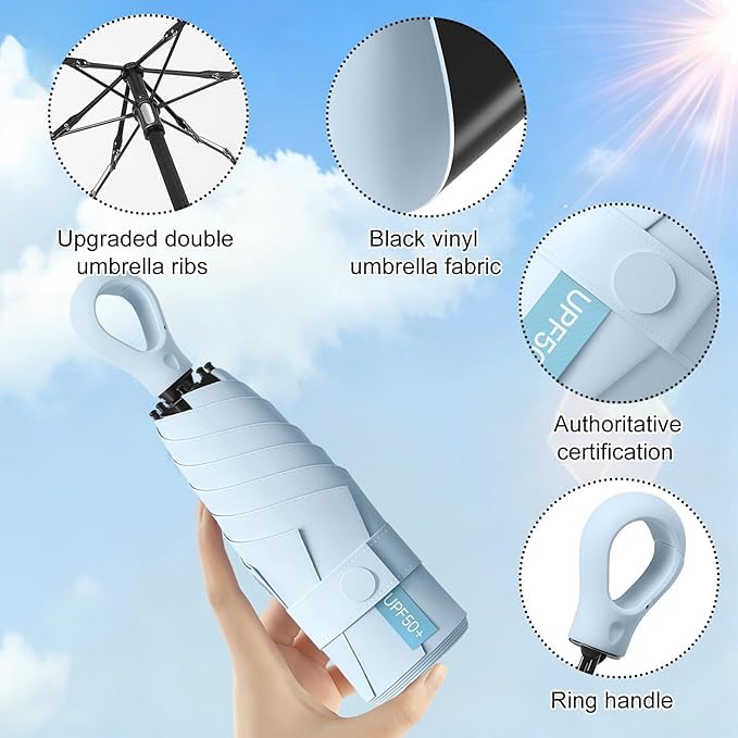 Image of Umbrella for Women | Umbrellas for Men | UV Coated 3 Fold Umbrella for Rain with Auto Open and Close Small Printed Folding Travel-Foldable Windshield
