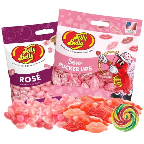 Sour Pucker Lips Valentines Day Gummies, Strawberry, Watermelon, And Cherry Flavored Pink And Red Chewy Lip Candy, 2.8 Ounces, Pack Of 2 (Rose & Pucker Lips) #TOP14