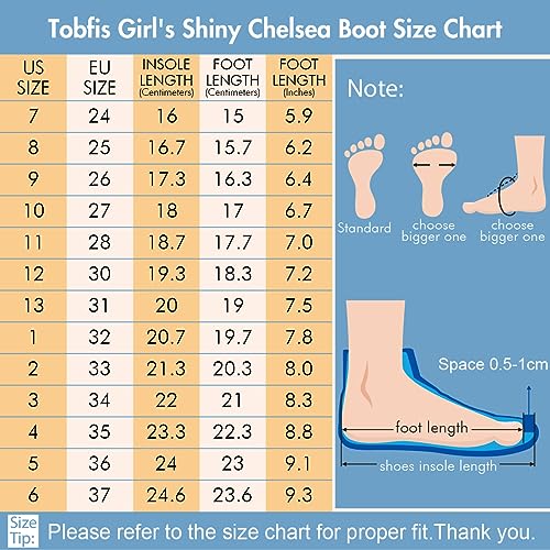 Tobfis Girl's Fashion Shiny Chelsea Boot Ankle Boots,Pink Pu,10 M Us Toddler #TOP5