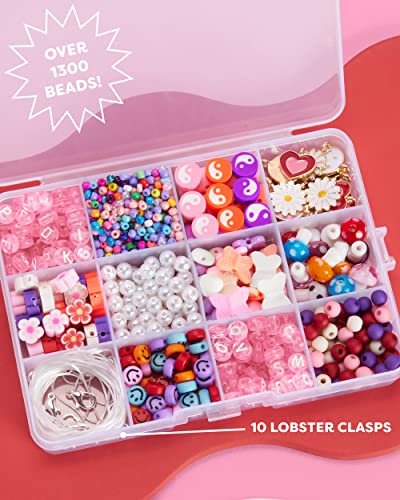 Xo, Fetti Bead Kit - 1300 Pcs | Bachelorette Party Activity, Birthday Party Favors, Diy Jewelry Arts And Craft Charms, Friendship Bracelets, Decorations #TOP2