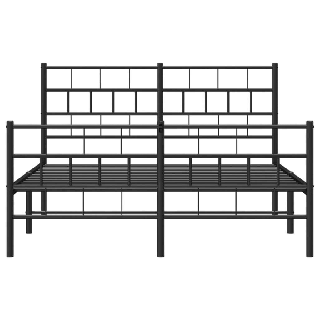 Metallo nero resistente per camera moderna design Eleganza 120x200 cm Nero