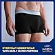 TENA Waschbare Schutzhose für Herren, weiche, bequeme und sichere Boxershorts zum Tropfen, unsichtbarer Schutz, klassischer Schnitt, leichte Absorption, 1 Stück, Schwarz, Größe L