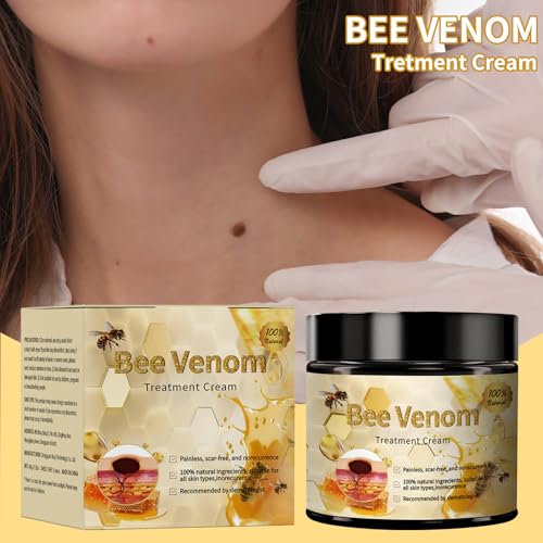 Grospe 2 Bottles Bee Venom Cream，Natural Bee Venom Repair Cream，Nourishing Care Moisturizer，Natural Bee Venom Repairs Damaged Skin and Promotes Healing，Gentle and Safe Formula for All Skin Types，2.11Oz Each