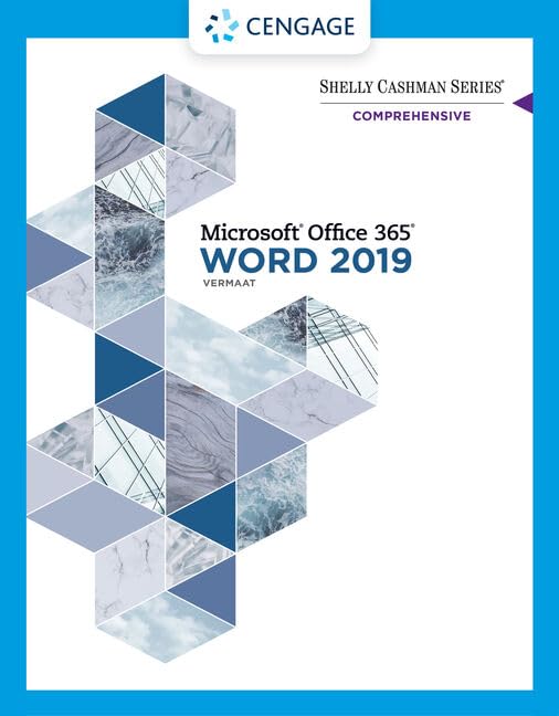 Shelly Cashman Series Microsoft Office 365 & Word 2019 Comprehensive (MindTap Course List)