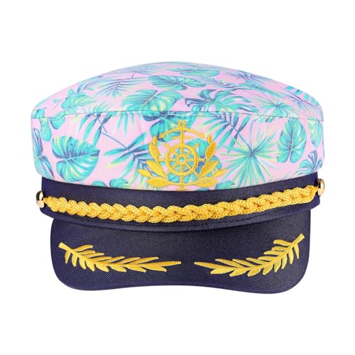SOIMISS Yacht - Sombrero de capitán para adulto, yate, barco, marinero o barco, gorro bordado, ajustable, azul marino marino