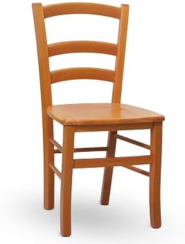 Silla modelo Venezia con asiento de madera maciza de cerezo