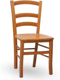 Silla modelo Venezia con asiento de madera maciza de cerezo