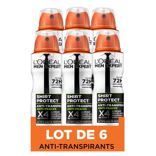 L'Oréal Paris Men Expert Shirt Protect Dezodorant, 6 x 150 ml