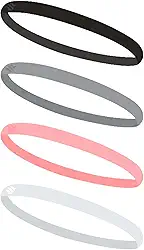 SPORTBR - Faixa de Cabelo em Silicone 4 Unidades