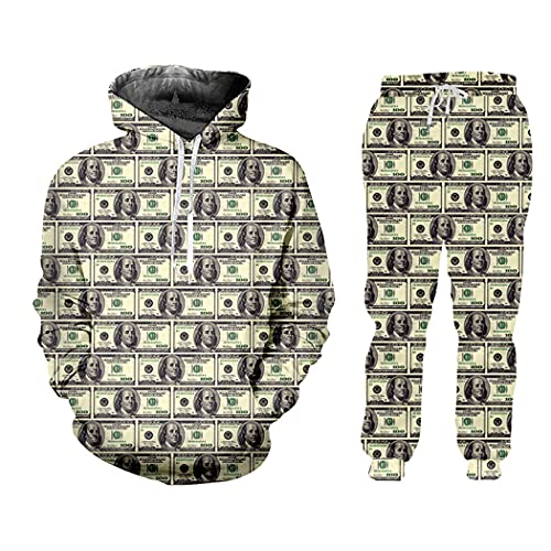 Ensemble veste pantalon de jogging homme impression 3D AR relief moderne Hspa60293