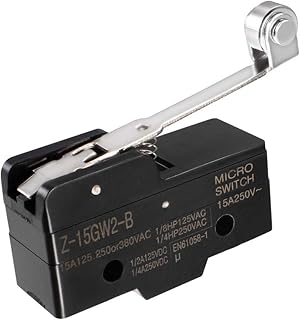 uxcell Z-15GW2-B 1NO + 1NC Long Hinge Roller Lever Micro Action Switch