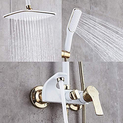 Set doccia europeo nero oro bianco tutto rame