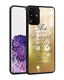 Galaxy S20 Case, Galaxy S20 5G Case, Quote Bible Verse Proverbs 31:25 Design Slim Anti-Scratch Rubber Protective Cover for Samsung Galaxy S20 / S20 5G (2020) 6.2 inch