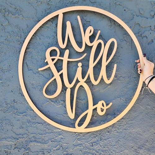 Wedding Vow Renewal Sign, 11 x 11 inches We Still Do Sign, Modern Wedding Anniversary Decors, Calligraphy Anniversary Welcome Sign, Welcome To Vow Renewal Sign On Stand