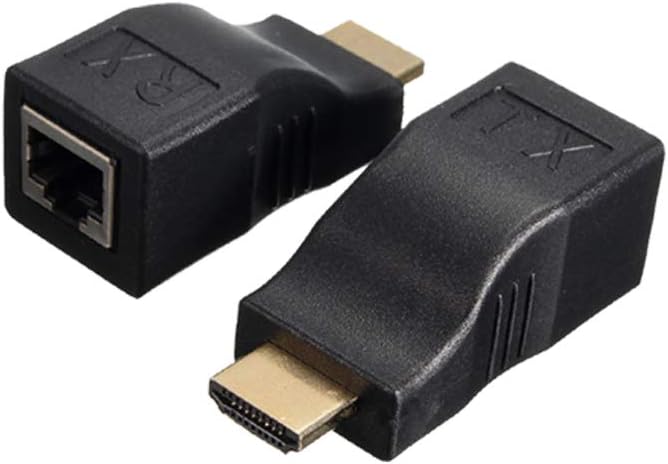 HDMI to RJ45,COOSO HDMI To RJ45 Extender By Single 30meters Ethernet LAN Cat5e/6 Network Cable,Support HDTV 1080P 3D 1pair