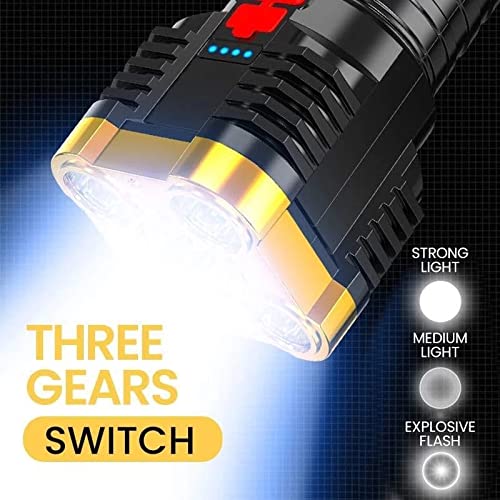 lanterna led recarregavel 4 leds mas forte do mundo USB camping