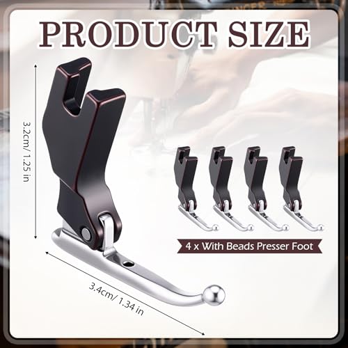 Set 4 Pies de Prensatelas Especial para Coser con Cuentas miniatura 2