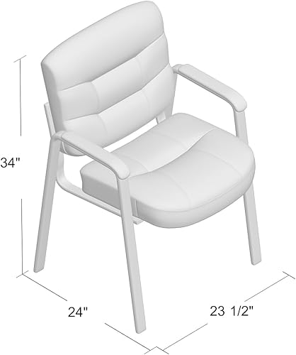 Miniatura 2 de Boss Office Products Silla de invitados de LeatherPlus con respaldo medio ejecutivo en negro