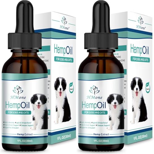 (2 Pack) Max Potency Hemp Oil for Dogs & Cats - Help Anxiety Stress Pain Inflammation Arthritis...
