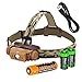 Fenix HL60R 950 Lumen USB rechargeable CREE LED Headlamp (Desert Yellow), Fenix 18650 rechargeable Li-ion battery with 2 X EdisonBright CR123A back-up batteries bundle