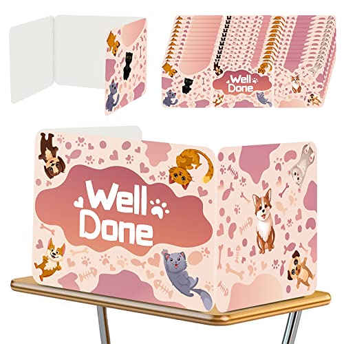 24 Pack Privacy Shields for Student Desks, Classroom Desk Dividers for Students, Trifold Privacy Boards for Test and Reduces Distractions (16