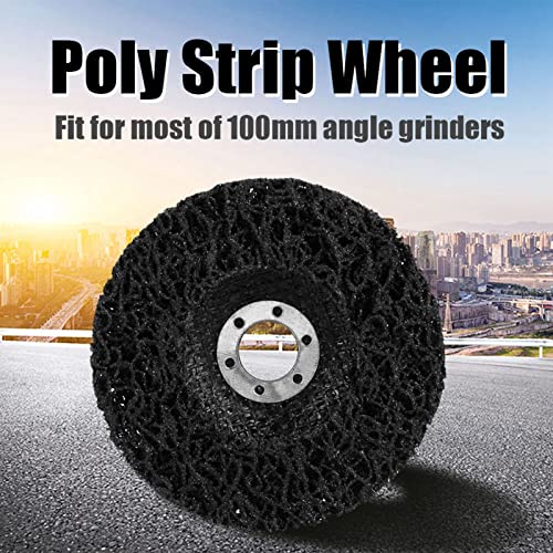 5pcs 100mm 60# Poly Strip Preparação de Superfície Roda Disco Poli abrasivo Roda Disco Abrasivo Ange