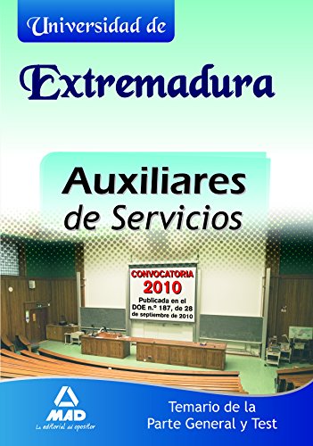 Portada de Auxiliares de servicios de la universidad de extremadura.