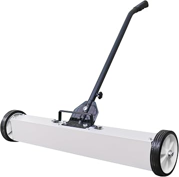 36-Inch Magnetic Pickup Sweeper with Wheels, Adjustable Handle, and Floor Magnet, Heavy-Duty Magnet to Pick Up Nails, 55-Pound Capacity