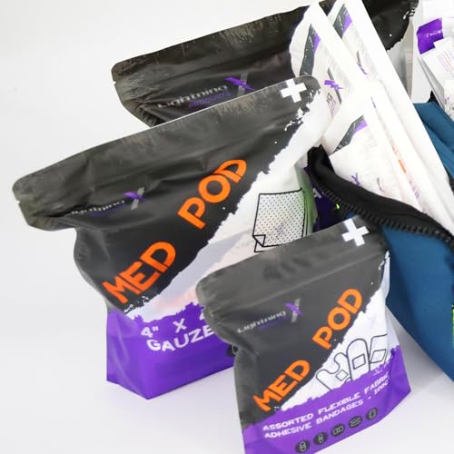 Lightning X Value Compact Medic First Responder EMS/EMT Stocked Trauma Bag w/Basic Fill Kit A - Blue - Image 3