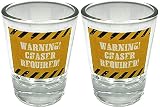 Black Ball Corp. Chaser Required - 2oz Novelty Shot Glass - 2 Piece Set
