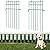 Skcoipsra 10 Pack Garden Animal Barrier Fence, 17in(H) x 10ft(L) Decorative Garden Ground Stakes Fence, Rustproof Metal Fencing for Yard, Dog Rabbits Wire Section Garden