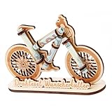 XLIUAX Regalo de dinero para bicicleta, madera, decoración de bicicleta, regalo de cumpleaños, regalo para ciclistas, amigos, familia