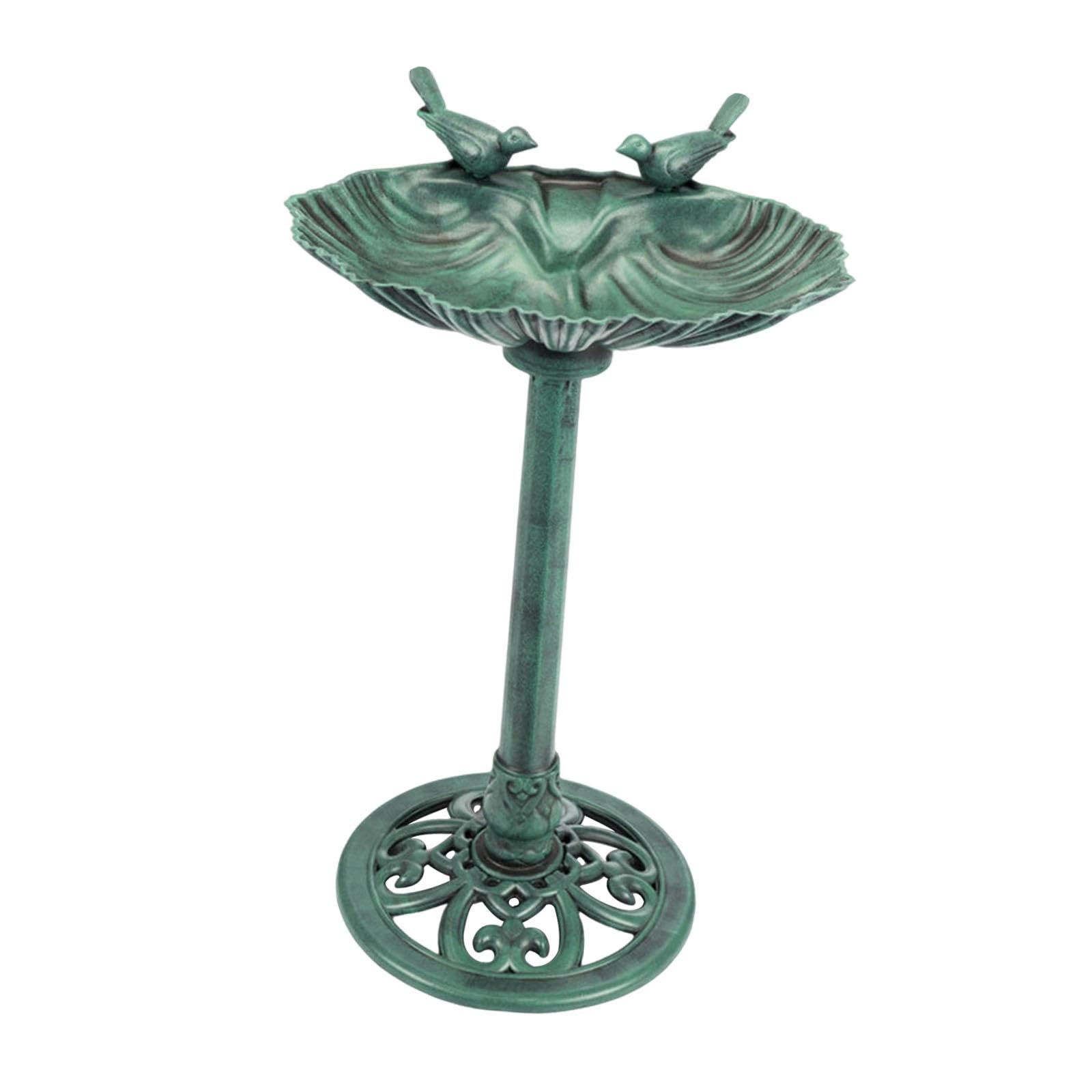 Harilla Bebedero para Pájaros para El Jardín – Ideal para Regalar a de Las Aves – Elegante Bebedero Independiente de Diseño Vintage – Accesorio de, Verde