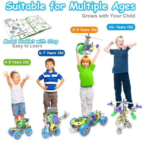 10 in 1 Electric STEM Toys for 5 6 7 8 9+ Year Old Boy Girl Birthday Gifts Educational Building Toys for Kids Ages 4-8 5-7 8-12 Stem Activities Construction Toy for Boys 6-8 8-10 Christmas Idea Gift - Image 4