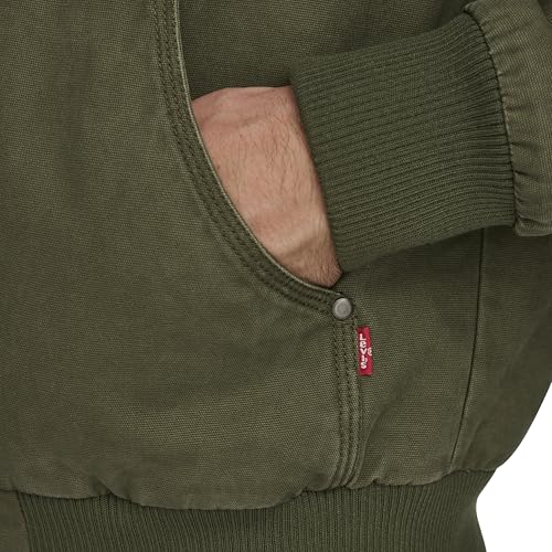 Image of Levi's Men's Workwear Cotton Canvas Hooded Bomber Jacket