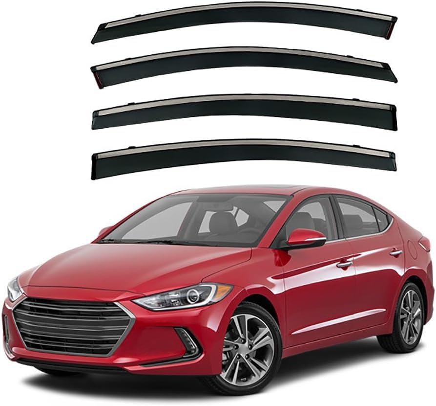 Déflecteurs de fenêtre Hyundai Elantra MK6-AD 2016-2022 teinté fumé