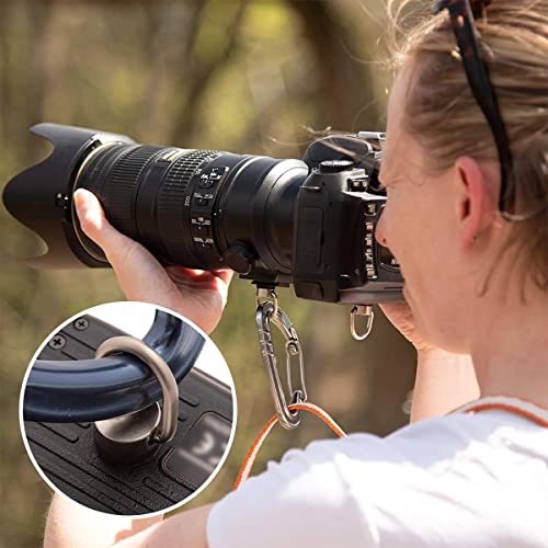 Stainless Steel Lug Ring Camera Strap Triangle Split D Ring Camera Neck Strap Screw Holder Compatible With Fujifilm Lecia Nikon Canon Sony Olympus Pentax Panasonic All Brand D-Slr Rangefinder Mirrorless Camera,1/4-20 Thread Camera Screws With Rubber Washer For Quick Install/Release Wrist Strap Sling #TOP5