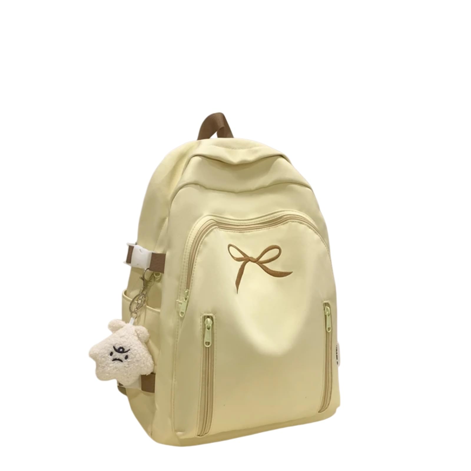 Mochila escolar Cute Bow Ricamo Studente Zaino, Grande capacità Casual per Lo Studio Scolastico Teen E Escursioni Giornaliere di Viaggio