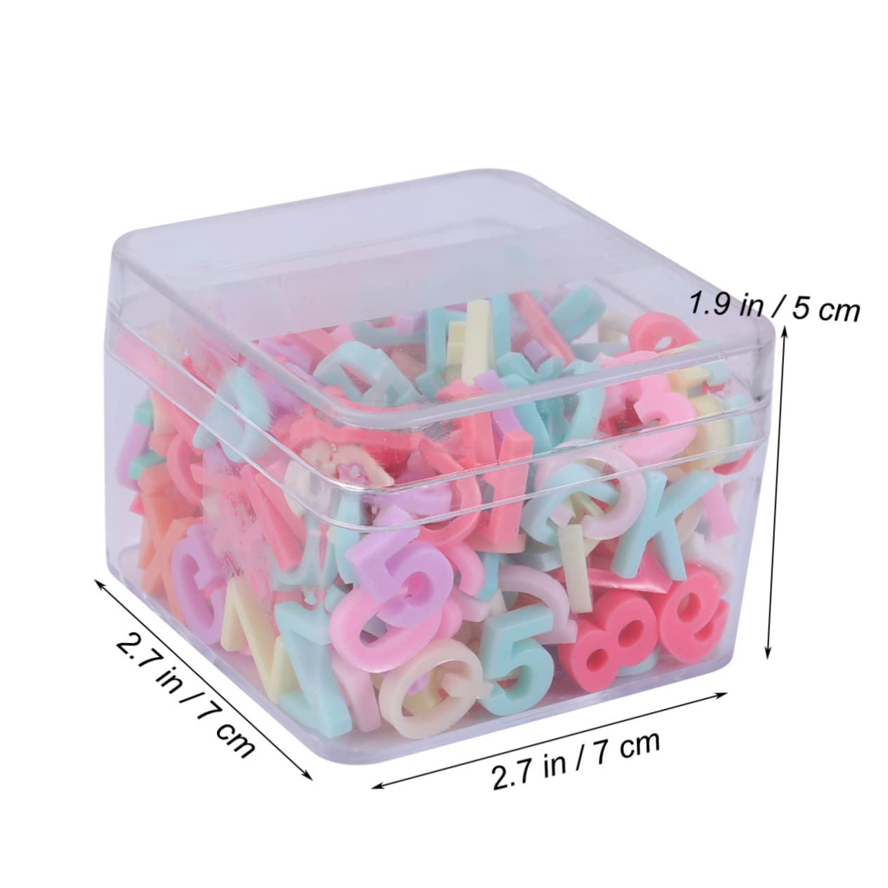 Lurrose 600 Pz Ciondolo in Resina Per Fai Da Te Perline Dell'alfabeto Con Numeri in Età Prescolare Perline Distanziatrici Per Lettere Ciondoli Flatback Lettera Perline Sciolte Ar Accessori