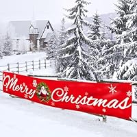 2 Pièces Noël Porche Signe Décorations, Bannière De Porte Joyeux Noël, Noel Decoration Exterieure De Panneau De Bienvenue, Noel Decoration Pour