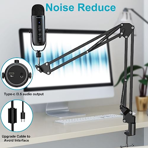 ZealSound USB Mikrofon Kit för Podcast, Streaming och Gaming