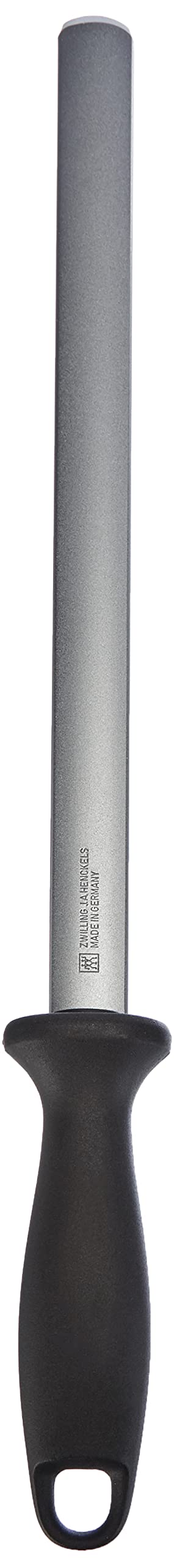 Zwilling Vier Sterne Filiermesser, Klingenlänge: 18 cm & Wetzstahl mit Diamant-Beschichtung, Oval, Länge: 26 cm, Kunststoffgriff mit Aufhängöse, Schwarz