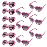 Party Sunglasses Heart Shape Party Favors Supplies Eyewear for Kids Adults Unisex Pack of 12 Pieces...