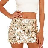 ✅【Finition De Qualité】Les paillettes de la Mini-Jupe Moulante à Paillettes Trapèze sont solidement cousues et ne se détachent pas facilement. Les bords sont soigneusement finis, la doublure est douce et confortable, et la fermeture éclair latérale facilite l’enfilage. Même portée longtemps, pour danser ou bouger, elle reste agréable à porter, alliant esthétique et confort au quotidien.